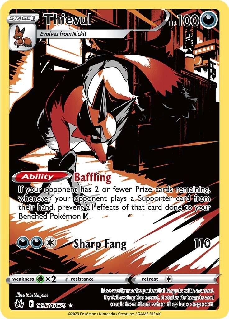 Crown Zenith Thievul Pokémon card